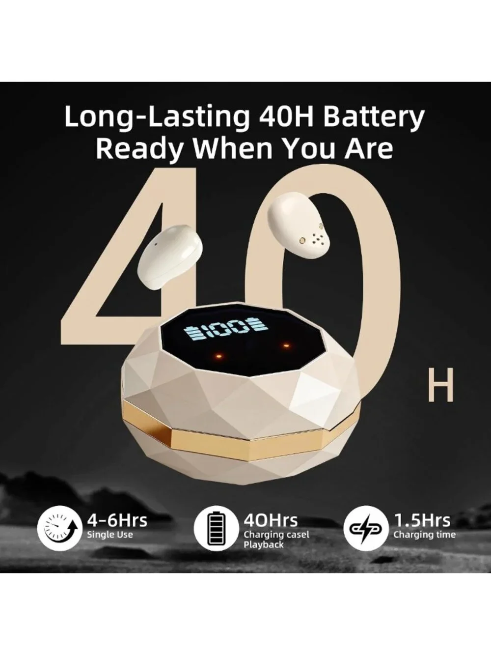 Wireless Sleep Earbuds for Side Sleepers, Mini Invisible, Bluetooth 5.4, 40H